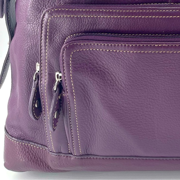 BARR + BARR Purple Leather Shoulder Bag LIKE NEW - Picture 3 of 17